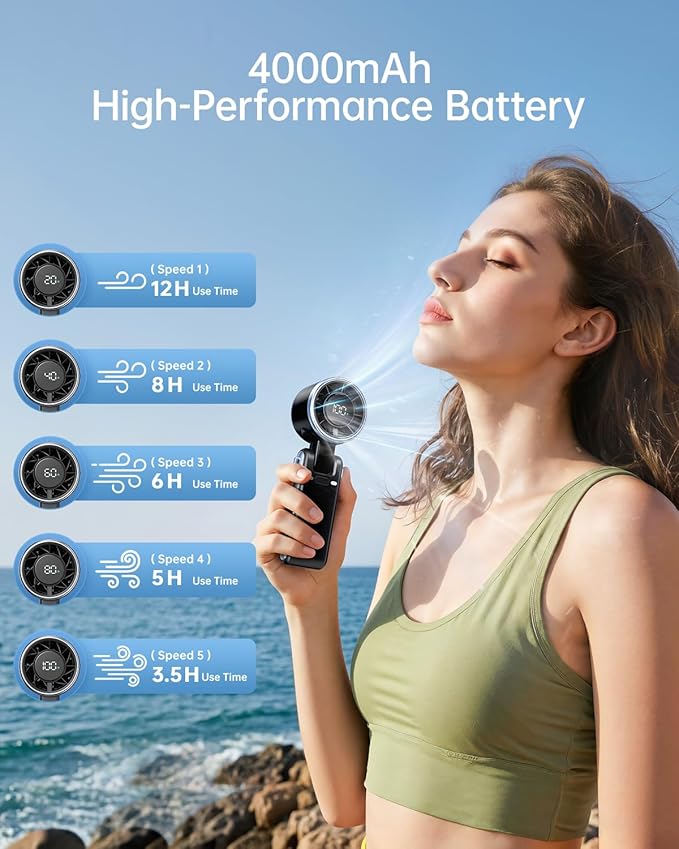 High Speed Turbo Portable Foldable Fan