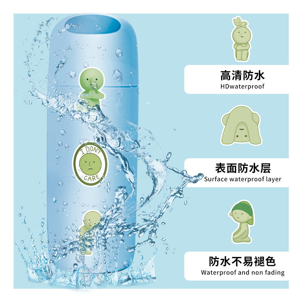Corner Graffiti Stickers 50 Cross-border Cartoon Tide Play Doll Cute Green Little Person Hand Account Stickers Children