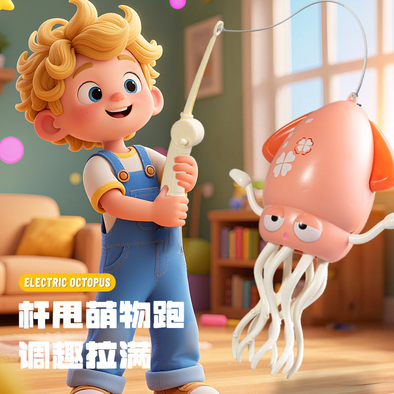 Popular Magical Dancing Octopus Electric Decompression Squid Children's Sensor Escape Automatic Obstacle Avoidance Octopus Toy