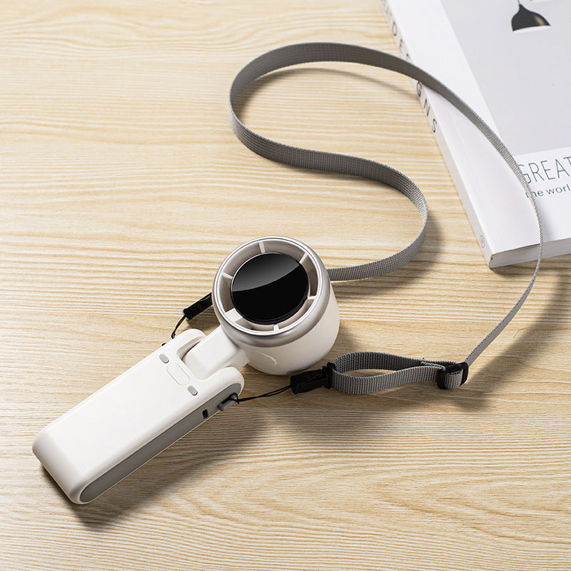 2025 New Mini Handheld Refrigeration High Speed ​​Turbo Fan Portable Foldable Small Fan Household Neck