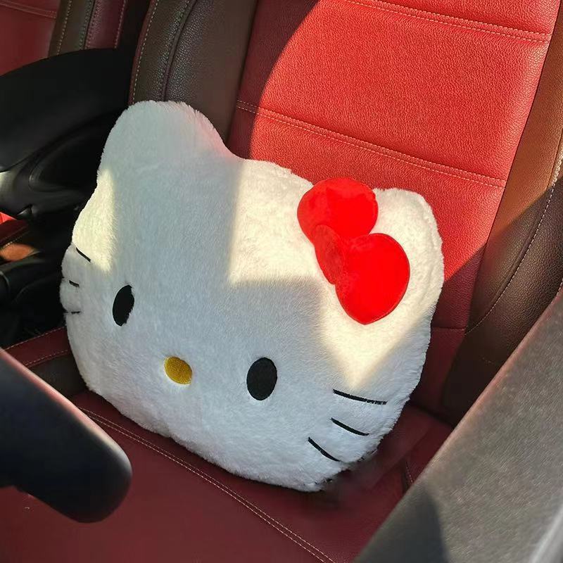 Kitty Cute Cat Head Plush Pillow Sofa Bedside Cushion Car Pillow Nap Pillow Birthday Gift For Women