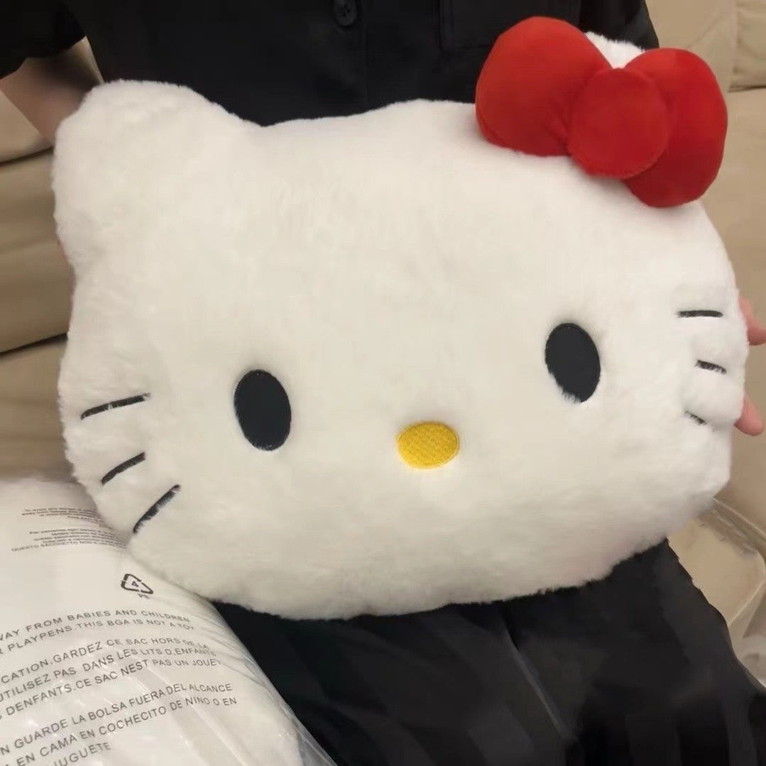 Kitty Cute Cat Head Plush Pillow Sofa Bedside Cushion Car Pillow Nap Pillow Birthday Gift For Women